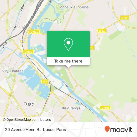 Mapa 20 Avenue Henri Barbusse