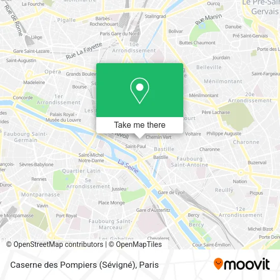 Caserne des Pompiers (Sévigné) map