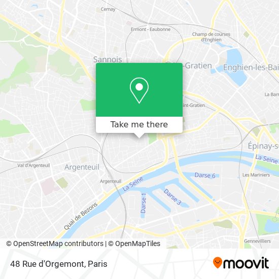 Mapa 48 Rue d'Orgemont