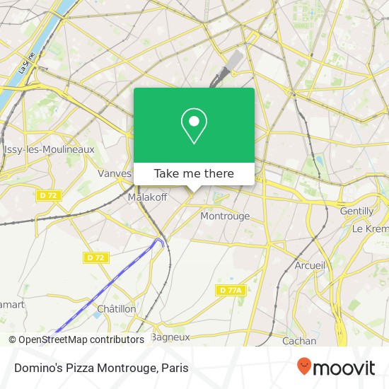 Domino's Pizza Montrouge map