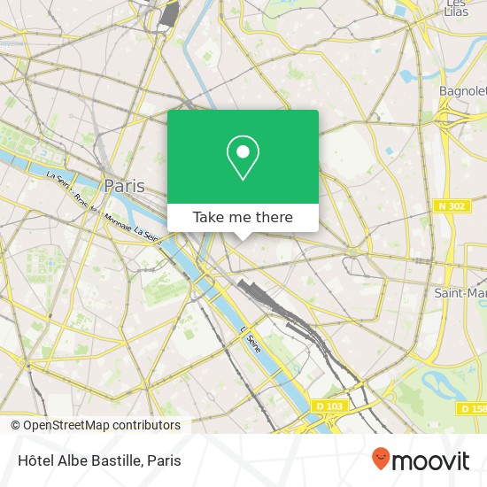 Hôtel Albe Bastille map