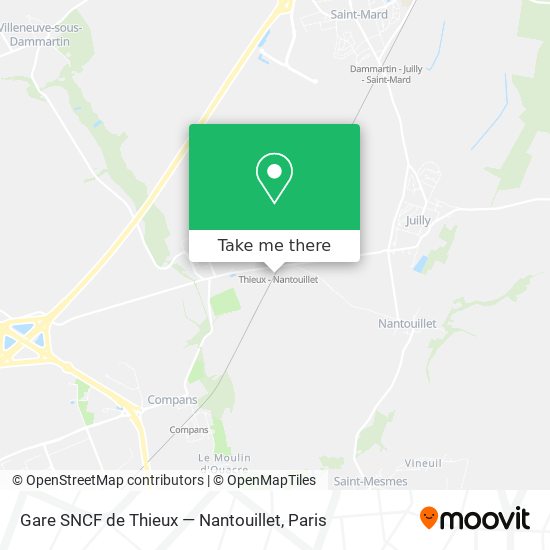 Mapa Gare SNCF de Thieux — Nantouillet