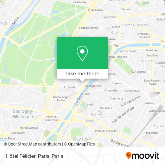 Mapa Hôtel Félicien Paris