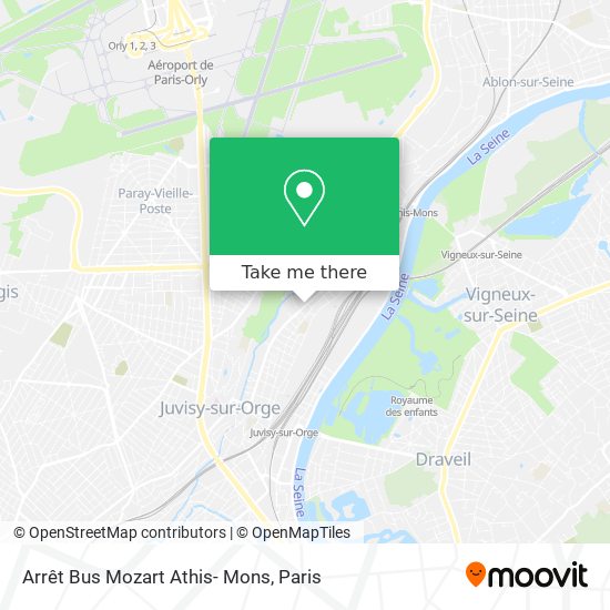 Mapa Arrêt Bus Mozart Athis- Mons