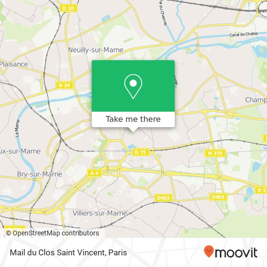 Mail du Clos Saint Vincent map