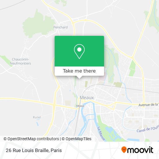 Mapa 26 Rue Louis Braille