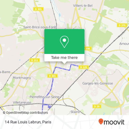 Mapa 14 Rue Louis Lebrun