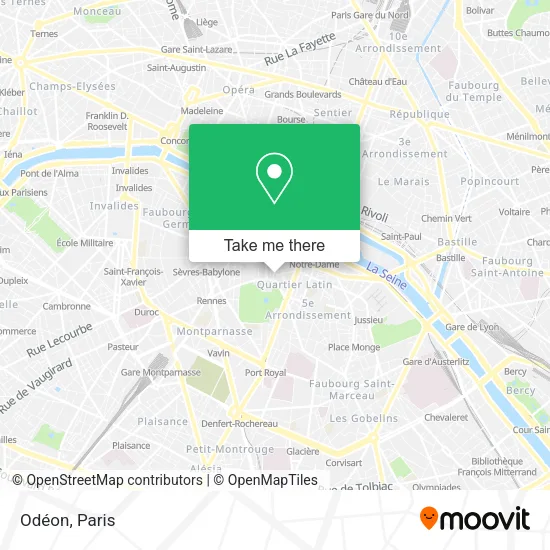 Odéon map