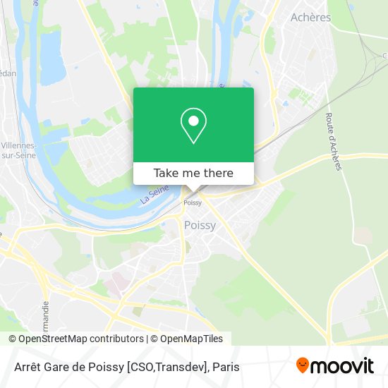 Mapa Arrêt Gare de Poissy [CSO,Transdev]