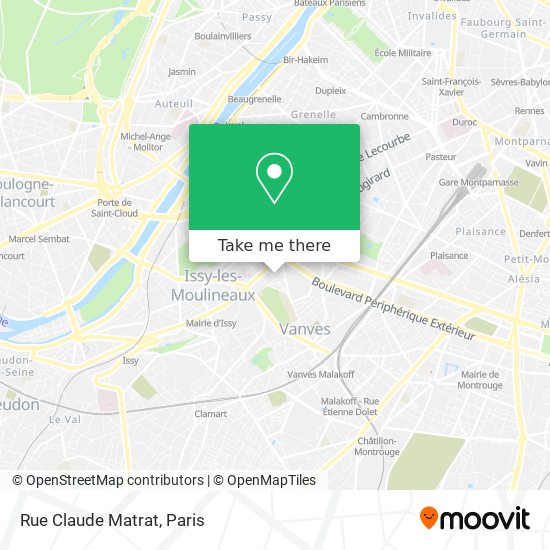 Mapa Rue Claude Matrat