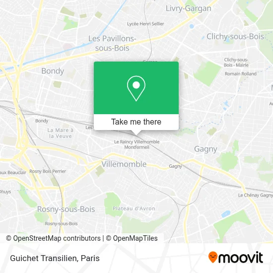 Guichet Transilien map