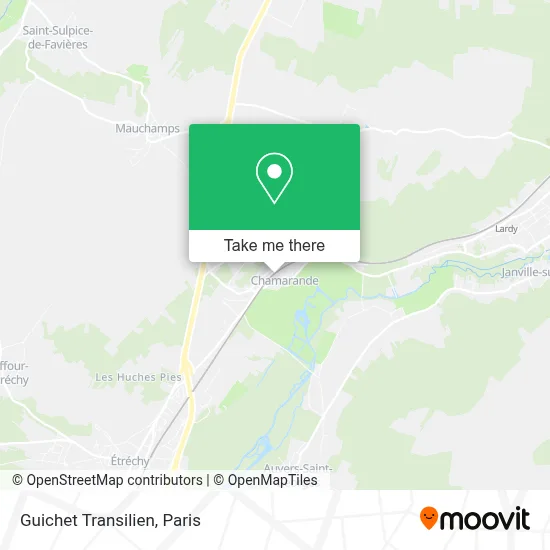 Guichet Transilien map