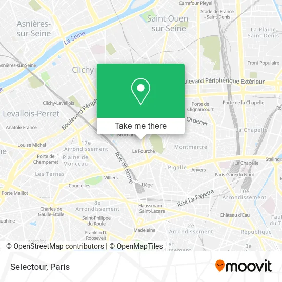 Selectour map