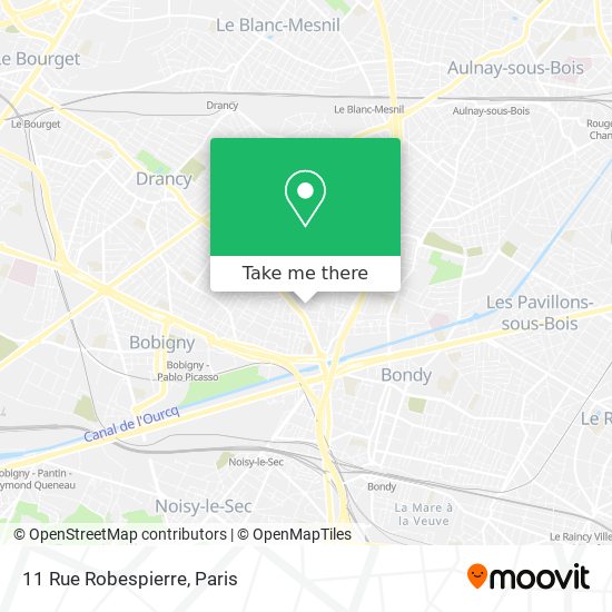 Mapa 11 Rue Robespierre