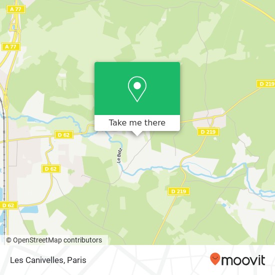 Les Canivelles map