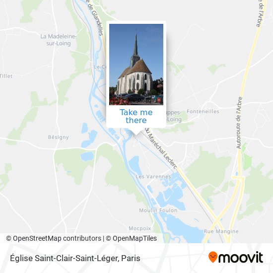 Mapa Église Saint-Clair-Saint-Léger