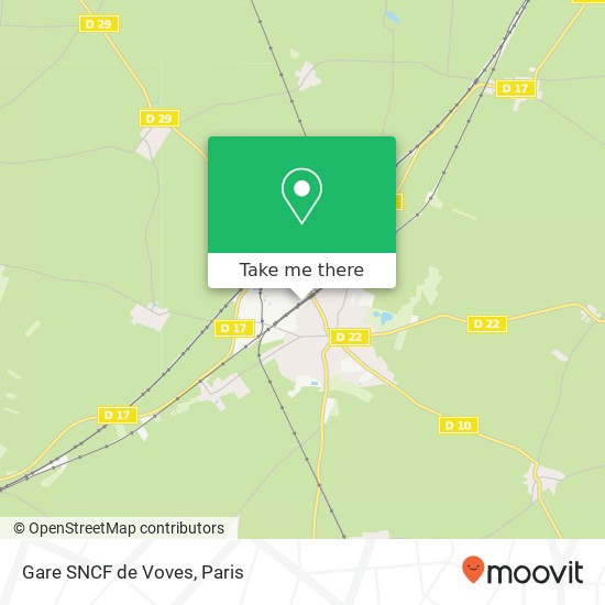 Mapa Gare SNCF de Voves