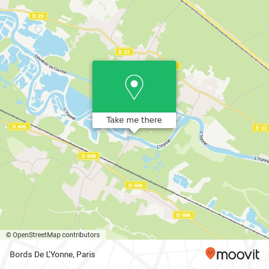 Mapa Bords De L'Yonne
