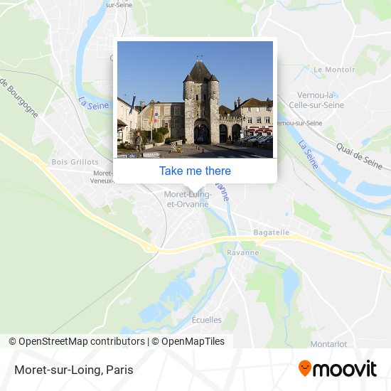 Mapa Moret-sur-Loing