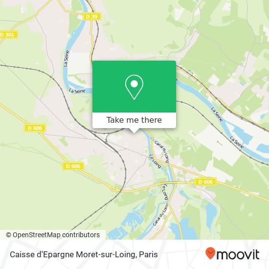 Mapa Caisse d'Epargne Moret-sur-Loing