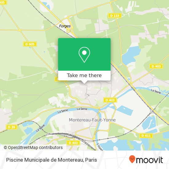 Mapa Piscine Municipale de Montereau