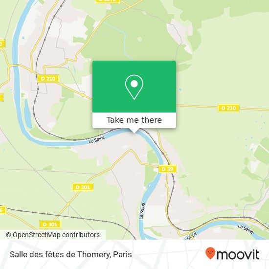 Mapa Salle des fêtes de Thomery