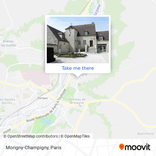 Mapa Morigny-Champigny