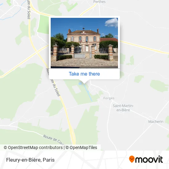 Mapa Fleury-en-Bière