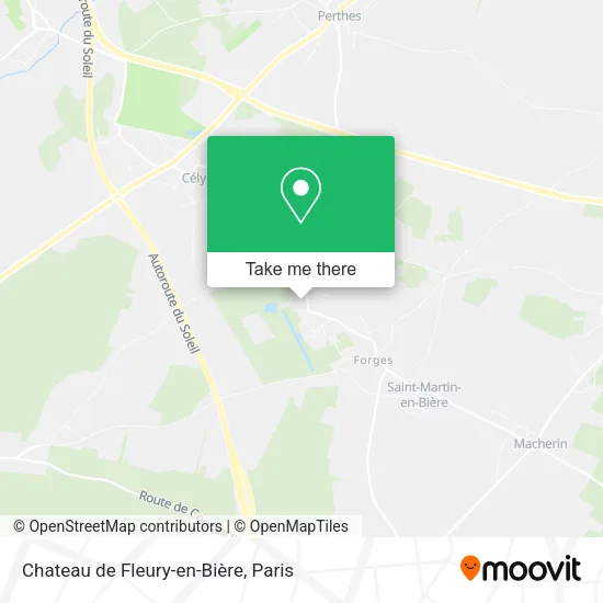 Chateau de Fleury-en-Bière map