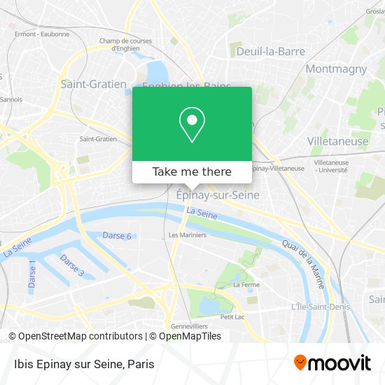 Mapa Ibis Epinay sur Seine