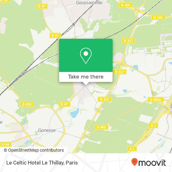 Mapa Le Celtic Hotel Le Thillay