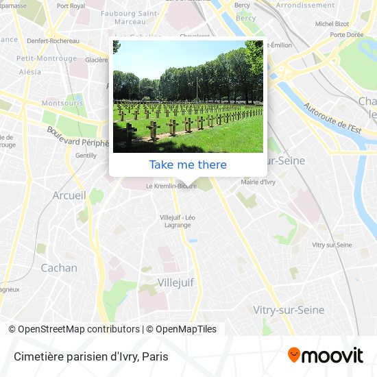 Mapa Cimetière parisien d'Ivry