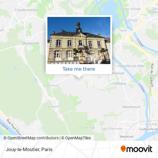 Mapa Jouy-le-Moutier