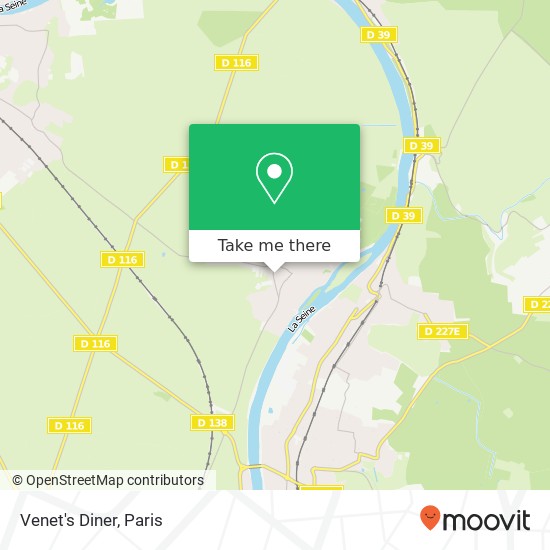 Venet's Diner map