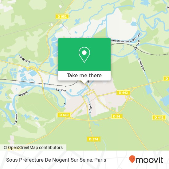 Sous Préfecture De Nogent Sur Seine map