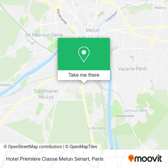 Hotel Premiere Classe Melun Senart map