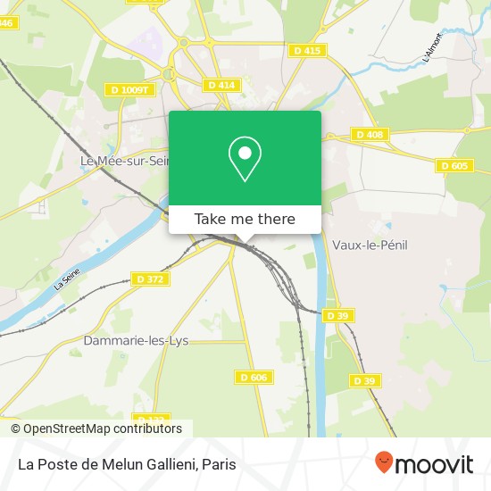 La Poste de Melun Gallieni map