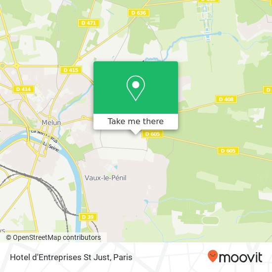 Mapa Hotel d'Entreprises St Just