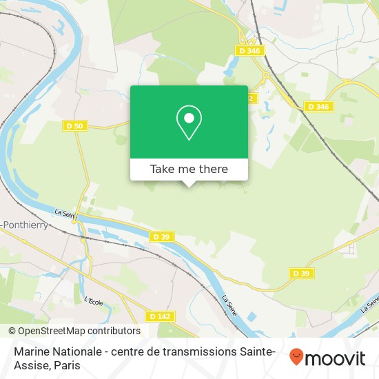 Marine Nationale - centre de transmissions Sainte-Assise map