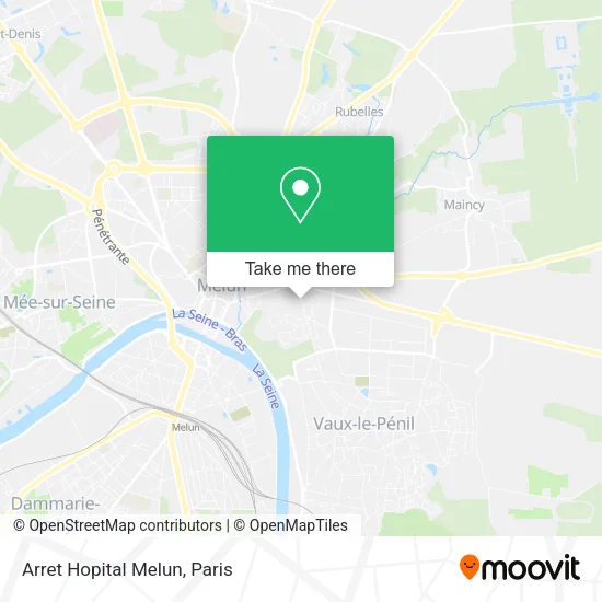 Arret Hopital Melun map