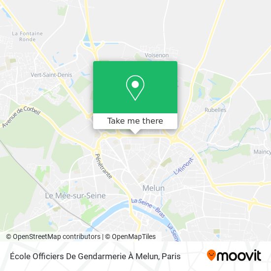 Mapa École Officiers De Gendarmerie À Melun
