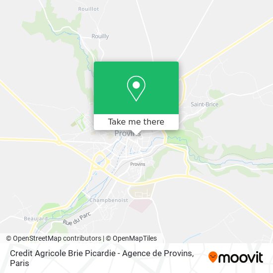 Mapa Credit Agricole Brie Picardie - Agence de Provins