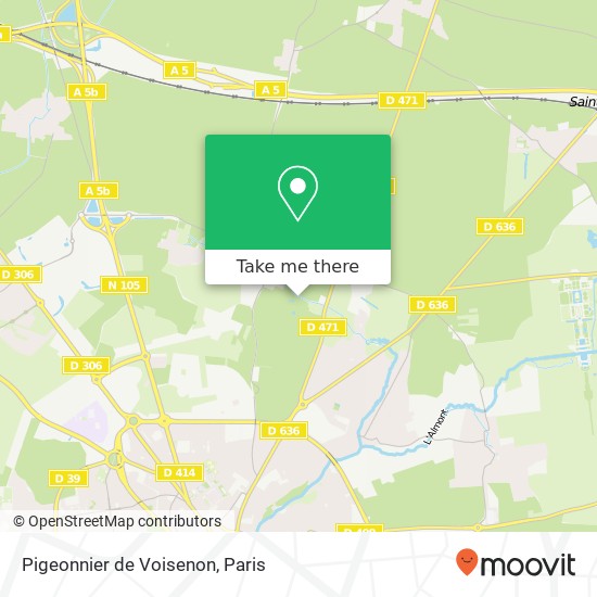 Mapa Pigeonnier de Voisenon