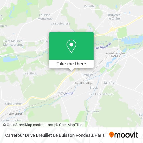 Carrefour Drive Breuillet Le Buisson Rondeau map