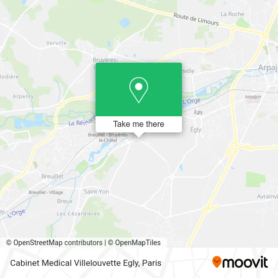 Cabinet Medical Villelouvette Egly map