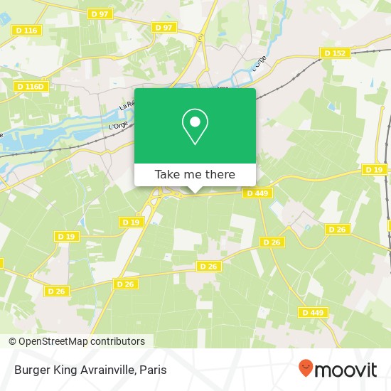 Mapa Burger King Avrainville