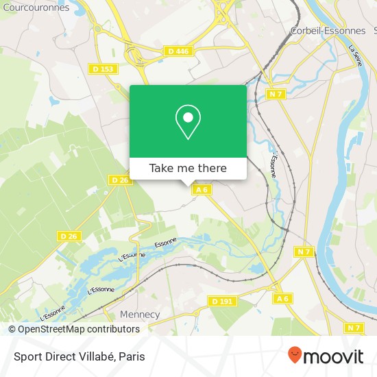 Sport Direct Villabé map