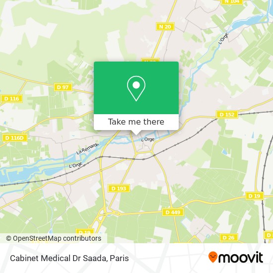 Mapa Cabinet Medical Dr Saada