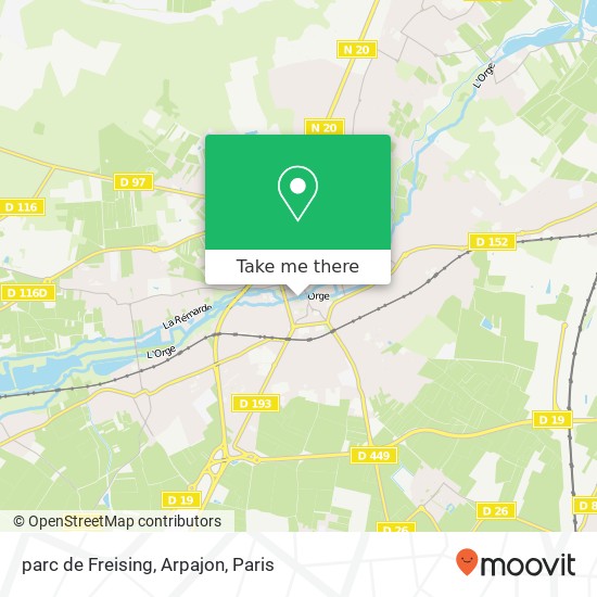 parc de Freising, Arpajon map