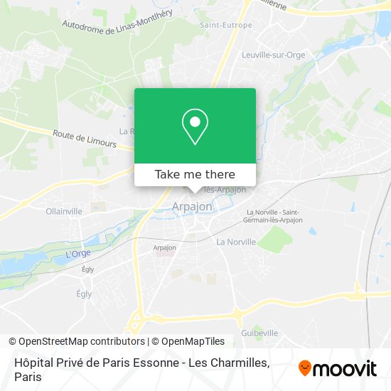 Hôpital Privé de Paris Essonne - Les Charmilles map